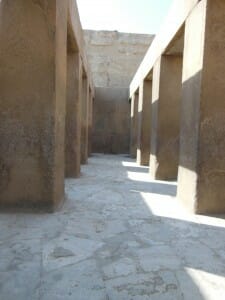 Inside courtyard of Khafre's Valley Temple