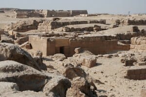 Ruins adjacent to the pyramids
