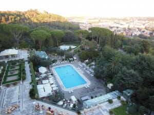 Waldorf Astoria- Rome outside pool and grounds