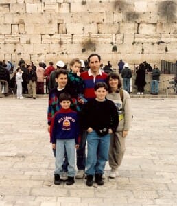 Bornstein Family at the Wall, Jerusalem 1993