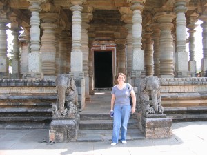 Sandra Bornstein visiting Parshvanatha and Shantinatha Basadis 2010