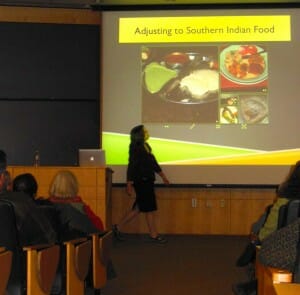 Sandra Bornstein giving presentation at Boulder Friends of the Libraries