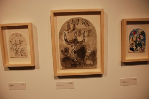 Chagall Window Drawings for Tribe of DanExhibit at Israel Museum