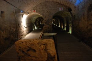 Tunnel leading from fortress to the sea