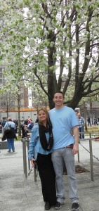 Kayla Garthwaite and Jordan Bornstein by  Survivor Tree at 9/11 Memorial