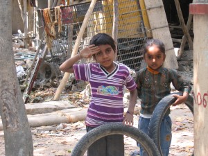 Children Playing at a Construction Site During School Hours