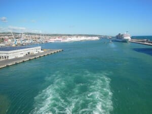 Leaving Rome by Cruise Ship