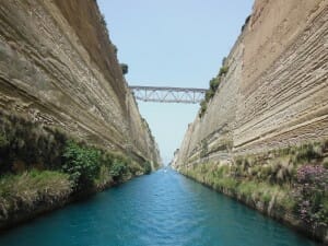Sailing in the Corinth Canal