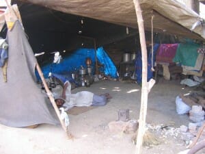 Living quarters in small village on road from Pune