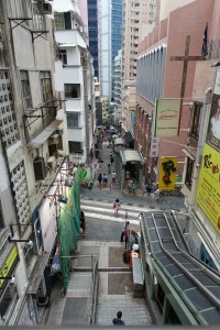 View From Mid Level Elevators in Hong Kong