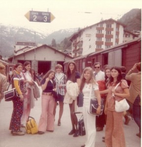 Girls from Camp Nicolet Arriving in Zermatt, Switzerland