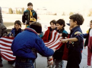 Josh- Cub Scouts Flag Ceremony 1990