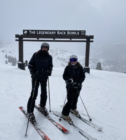 Sandy and Ira Skiing Vail's Back Bowls March 2021