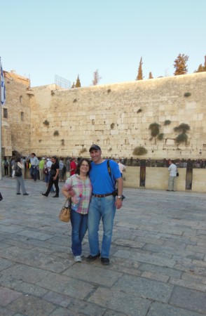 Sandy and Ira Bornstein at the Jerusalem Wall in 2012