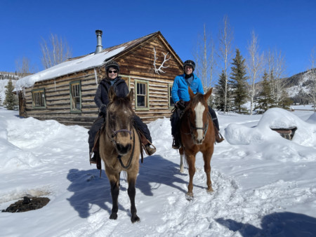 Horseback riding at Vista Verde Ranch February 2021