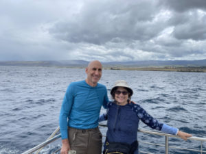 Sandy and Ira Bornstein off the coast of Kauai