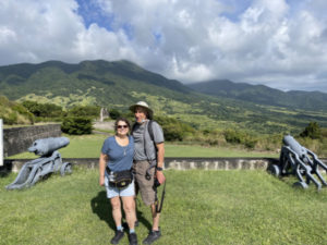 Sandy and Ira Bornstein at Brimstone Hill Fortress National Park on Island of St. Kitts