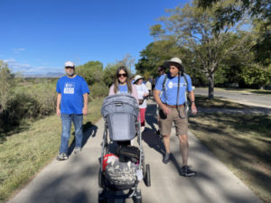 Ira Bornstein Walking with Keep Moving No Regrets team members at NBTS 2022 Colorado Walk