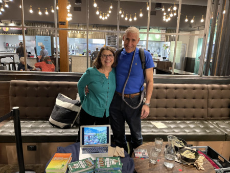 Sandy and Ira Bornstein at Avanti F & B Book Signing and Fundraising Event in Boulder